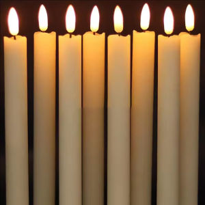 10 ชิ้น เทียน LED แบบไร้เปลวไฟ / เทียนคริสต์มาสแบบยาว / เทียน LED อเนกประสงค์แบบใช้แบตเตอรี่ / เทียนแท่งแบบกระพริบ / สำหรับตกแต่งบ้านในงานปาร์ตี้งานแต่งงาน