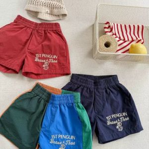 Summer New Cotton Shorts Cartoon Embroidery Baby Girls Boys Casual Fashion Short Pants Kids Children Clothes