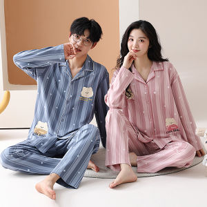 Bộ đồ ngủ đôi MiiOW Cat Person làm bằng vải cotton in họa hình