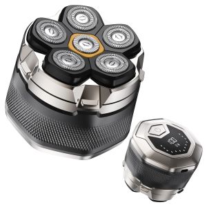 Máy Cạo Râu Điện Từ Sweker Dành Cho Nam Giới Hói Đầu Máy Cạo Râu Quay Có Thể Sạc Lại Chống Nước IPX7 Với Máy Cạo Râu Ướt/khô Năm Lưỡi