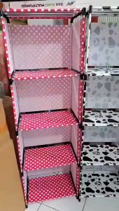 RAK BUKU SERBAGUNA PORTABLE 5 TINGKAT 4 SUSUN / RAK BUKU SERBAGUNA 5 SUSUN / RAK SEPATU 5 SUSUN
