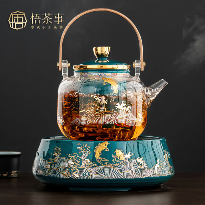 Electric Ceramic Stove Tea Cooker Glass Kettle White Tea Tea