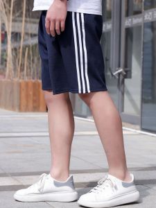 School Uniform Pants Three Stripe Loose Mens Summer Thin Five Seven Split Shorts Basic Popular Youth Knitted Sports Leisure Trousers
