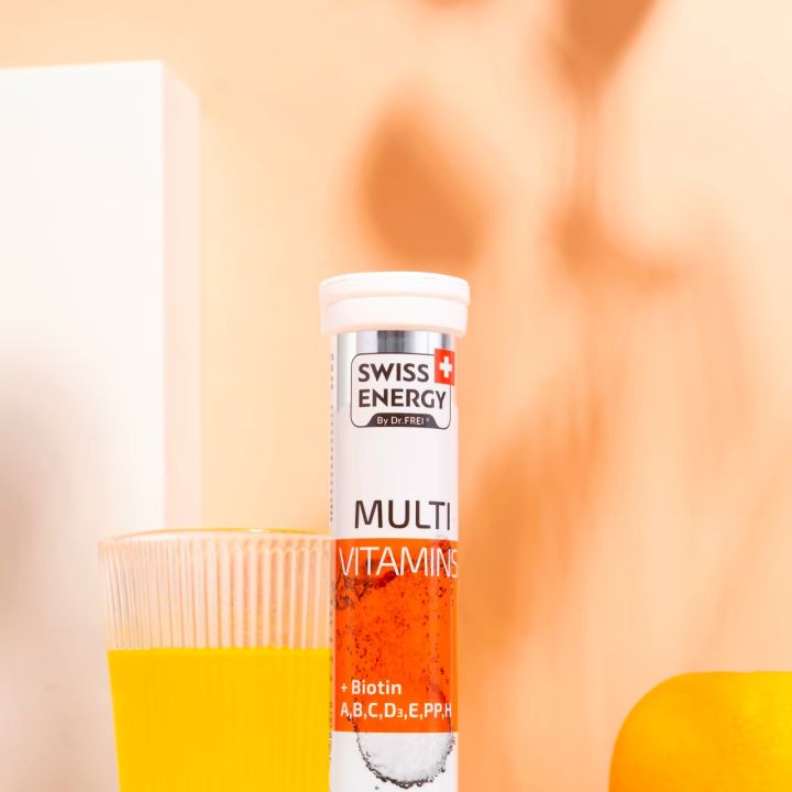 🔥ส่งฟรี Swiss Energy MULTI vitamins plus biotin (2 หลอด) เม็ดฟู่วิตามิน