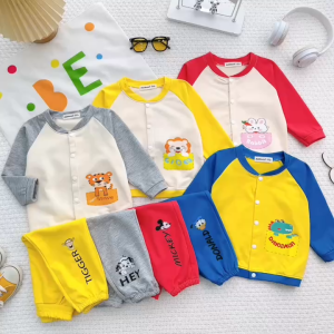 Set Bộ Quần Áo Trẻ Em NATUCO Vải Cotton Da Cá Mặc Thu Đông Mềm Mịn Thoáng Mát Cho Bé 0-7 Tuổi CB-001
