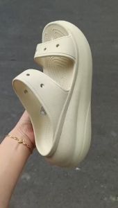 Dép Lê Cross clasic Crush cao 7cm cho nữ chuẩn xịn full box tặng 14 sticker màu kem