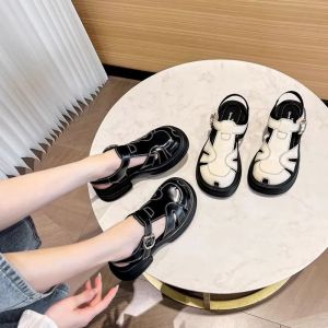 Womens Fashion Slope Heel Sandals Hollow Small Leather Shoes