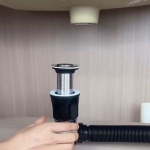 Flexible Drain Set Universal Sink Drain Pipe Set Retractable Deodorant Sewer Drainage Water Hose Wash Basin Drainer Bathroom Kitchen Accessories Retractable Anti-Odor Drain Bathroom Kitchen Washbasin Drain