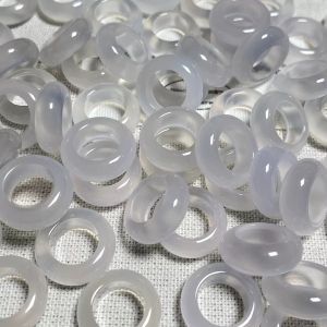 Natural Lychee Frozen Ice White Agate Handmade DIY Buddha Beads Bracelet Jewelry Material for Women Korean Style Fashion Accessories