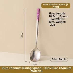 CHUANGSHUNFU | Elegant Personalized Long Handle Titanium Spoon