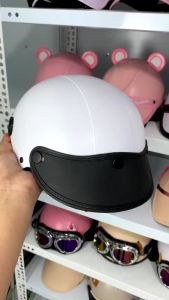 [TẶNG SET BIKER] Nón Bảo Hiểm Trơn - Màu Sơn Nhám - Có Lỗ Thông Gió - Hợp Với Nam & Nữ