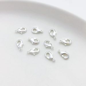 14K Gold Plated Spring Lock Lobster Clasp Handmade DIY Beaded Bracelet Necklace Finishing Connector Jewelry Accessories