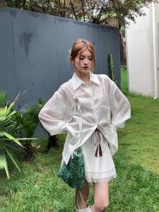 Retro Literary Cotton Linen Midi Skirt