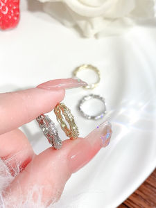 Elegant Bamboo Node Womens Earrings Zircon Dangle Ear Jewelry Fashionable Korean Style Alloy Plated Silver Gold Finished