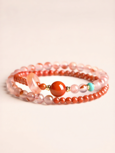 QINGXIANGTAI | Natural Red Agate Bracelet