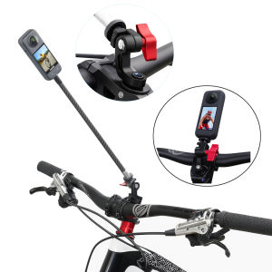 Bike Headset Cap Mount for Insta360 X5 X4 X3 ACE PRO 2 with Carbon Fiber Selfie Stick Bowl Group Cover Holder