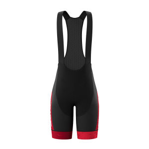 SOUKESPORTS Red Cycling Kit Summer Short Sleeve Womens Top And Mens Bottoms Five Points Shoulder Strap Uniform Team Sportswear