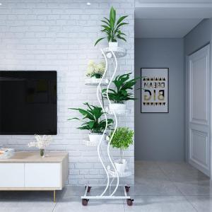 MEISITEKEKE | Space Saving Multilevel Rolling Plant Stand