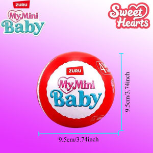ZURU My Mini Baby Sweet Hearts Mystery Capsule Surprise Baby Doll Toy with Accessories Collectible by Valentines Day Gift