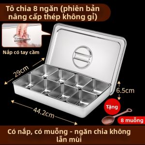 Hộp Đựng Gia Vị Nhiều Khu Vực Kín Không Gỉ