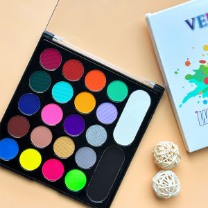 22 Color Face Body Painting Kit for Kids AdultsFace Paint Makeup Palette with BrushHalloween Carnival Artist Cosplay Art Party