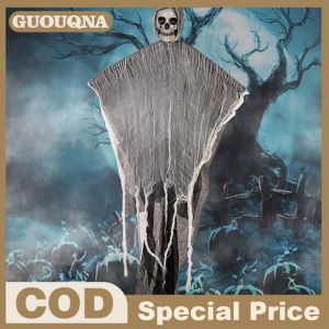 GUOUQNA 90cm Halloween Hanging Skull Ghost Haunted House Decoration Horror Props Halloween Party Pendant Home Door Bar Decor