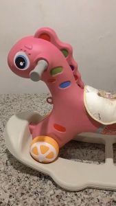 2 In 1 Rocking Horse Children Rocking Horse Baby Toddler Amphibious Seal Plastic Thickening