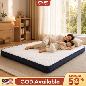 MISO Tilam Contains Latex Foam Mattress 9cm Milk Silk Foldable Tatami Topper Cooling Single/Support Single/Queen/King
