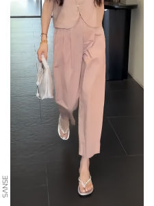 New 2024 Womens Fashion Set Bubble Sleeve Shirt Harlan Casual Pants Two-Piece Set Age-Defying Chinese Style Summer Outfit