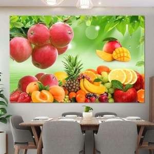 Fresh Fruit Shop Decorative Wall Mural Stickers Kitchen Waterproof Oil Resistant Self Adhesive Fruit Poster Modern Home Decor