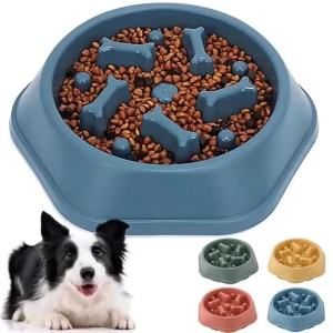 New Slow Feeder Dog Bowl Anti-choking Puppy Food Bowl Anti-slip Pet Slow Eating Dog Dishes Puzzle Feeders for Dogs Small Medium
