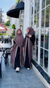 Yuka Syari kids ceruty Renda Dress ibu dan anak untuk lebaran Dress wanita terbaru 2025 Dress viral