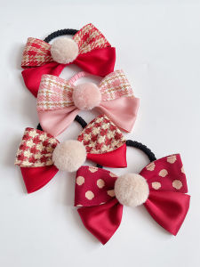 Phụ Kiện Tóc Trẻ Em Mùa Đông 2024 Khăn Quàng Cổ Hình Quả Bóng Hình Bướm Cho Bé Gái Đồ Chơi Thời Trang Cho Bé Gái Phụ Kiện Tóc