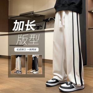 กางเกงขายาวทรงหลวมขาตรงสำหรับผู้ชาย ฤดูใบไม้ผลิและฤดูใบไม้ร่วง กางเกงขายาวทรงหลวม กางเกงขายาวทรงตรงสำหรับผู้ชาย วัยรุ่น วัย 13-15 ปี
