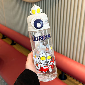 Cute Sanrio Childrens Water Cup Portable Student Dual Drink Plastic Straw Cup for School Girls Summer Special Use Cup