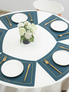 Nệm Bàn Ăn Bằng Da PVC Chống Thấm Nước Chống Dầu Tròn Chống Trượt Cách Nhiệt Phong Cách Bắc Âu Cho Nhà Hàng Và Khách Sạn