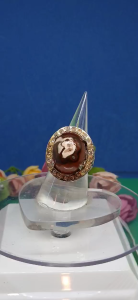 Cincin S.Steel Batu Akik Hidup Akek Motif Kalimah(Motive Agate Stone Ring) Semulajdi jarang dijumpai Batu Bertuah yg sangat cantik Sila Rujuk dibawah utk keterangan lanjut
