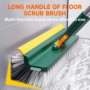4 in1 Upgrade Floor Cleaning Brushes with Long Handle Floor Scrub Brush V-Bristles 180° Rotating Bathroom Brush for Cleaning Windows Gap Crevice
