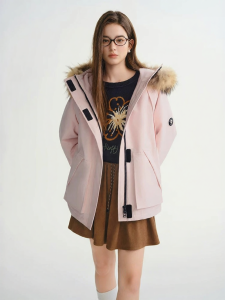 DUSHU | Plus Size Womens Parka Coat Down Jacket with Fur Collar