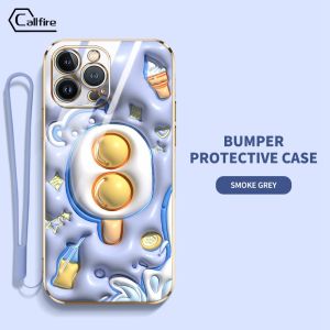 Callfire แคลไฟแคนดี้สาว OPPO A93 2020 Reno 4F F17 Pro A73 2020 F17 เคสโทรศัพท์ลายตัวการ์ตูนน่ารักนุ่มสเตอริโอวิชั่นเคสโทรศัพท์