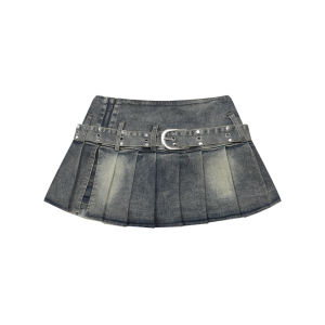 Chân Váy Jean Xẻ tà Dáng A Cao Waist Slimming