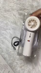 In Stock! 100 Gear High Speed Ice Wind Handheld Fan - 8000mAh USB Rechargeable Super Quiet Bladeless Pocket Fan XFS02