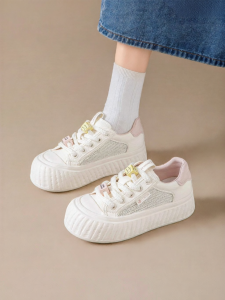 Josiny | Thick-soled Breathable Round-toe Height-increasing Sneakers