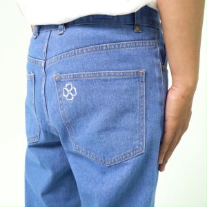 Jeans for Man Seluar Lelaki No. 43 Blue Vintage Washed Slim Straight Pride N Joy