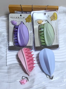 Japanese scalp massage silicone shampoo brush wet and dry dual-use cleaning shampoo comb