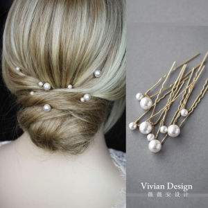 กิ๊บติดผมรูปเปลือกหอยไข่มุกสไตล์เกาหลีสำหรับแต่งผมเจ้าสาว กิ๊บติดผมแบบอเนกประสงค์สำหรับถ่ายภาพและแต่งหน้า