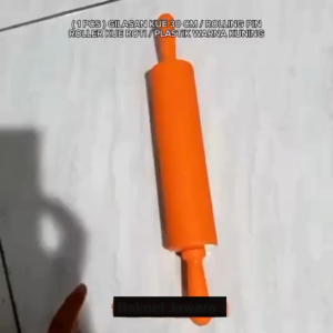 ( 1 PCS ) GILASAN KUE 30 CM / ROLLING PIN / ROLLER KUE ROTI / PLASTIK WARNA KUNING