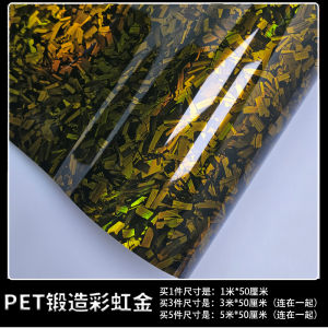 Car Interior Center Column Film Color Changing Pet Forged Carbon Fiber Thickened Piano Black Sticker Motorcycle Colorful Auto Film