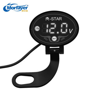 Màn Hình Vôn Kế Kỹ Thuật Số Chống Nước Đa Năng Cho Xe Máy Giám Sát Cảnh Báo Điện Áp Thấp 9-24V