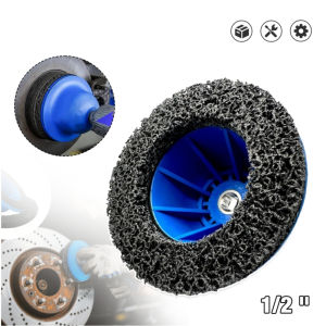 Car Wheel Hub Brake Disc Polishing Tool (150mm 1/2 Dr.) Cleaning Rotor Wheel Hub Grinder Rust Grinding for Cordless/ Air Drill